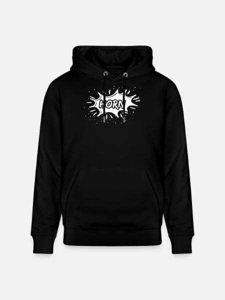 Horn as a gift - Stanley/Stella CRUISER Unisex Organic Hoodie - black