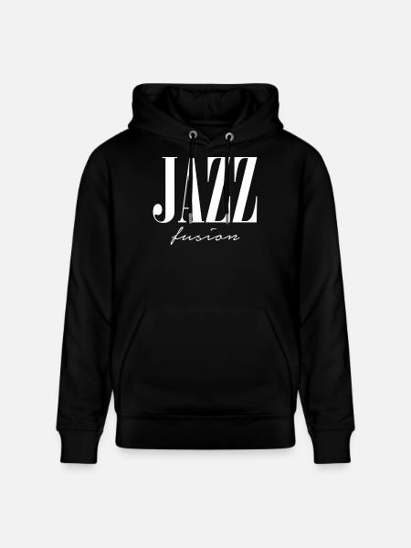 Jazz Fusion Typografie-Logo - Stanley/Stella Unisex Bio-Hoodie CRUISER - Schwarz