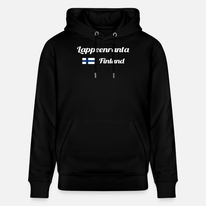 Lappeenranta, Finlande- Imprimés élégants - Sweat à capuche bio CRUISER Stanley/Stella Unisexe - noir