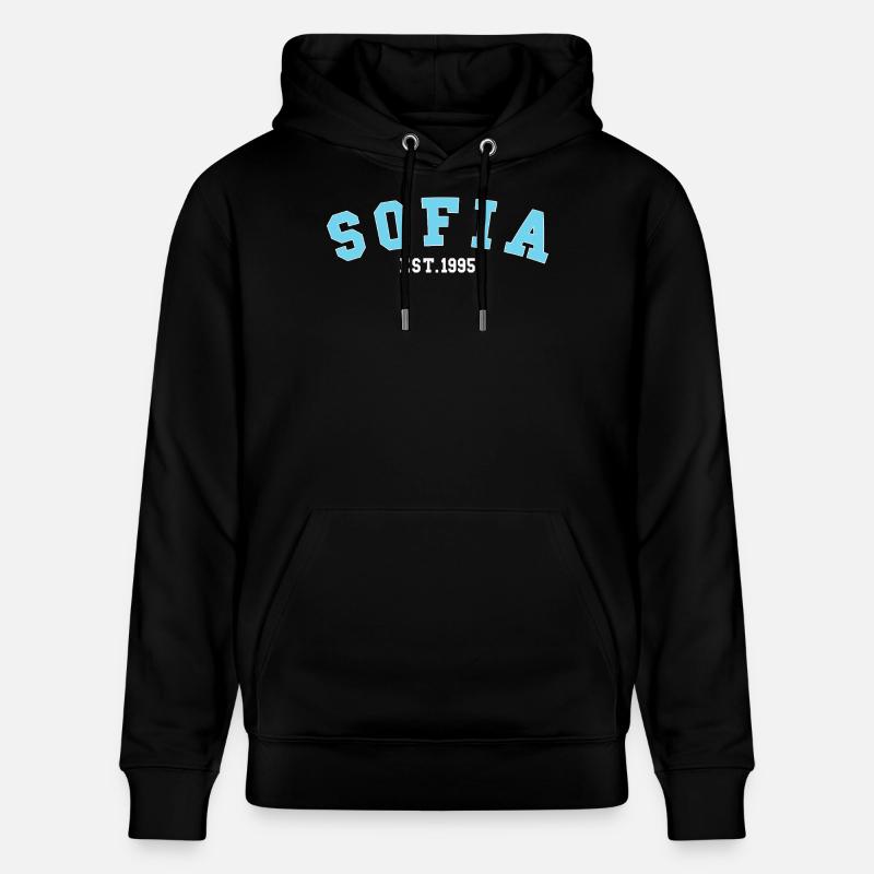 Sofia_Est_1995 - Sweat à capuche bio CRUISER Stanley/Stella Unisexe - noir