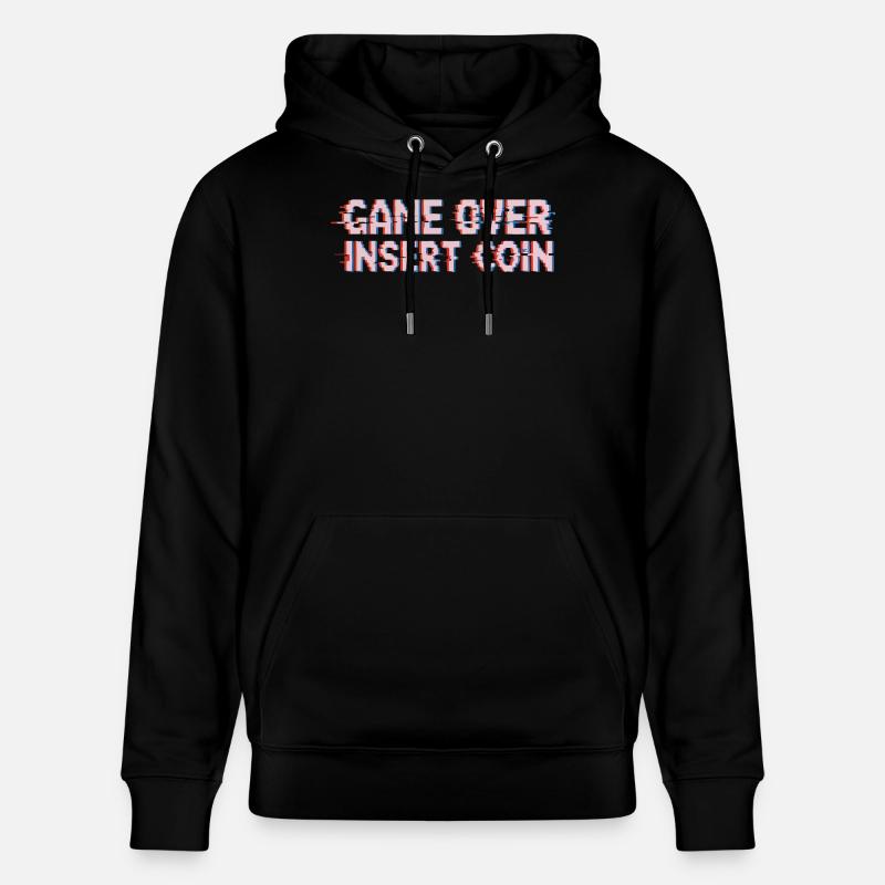 Retro Arcade Spielende Pixelglitch - Stanley/Stella Unisex Bio-Hoodie CRUISER  - Schwarz