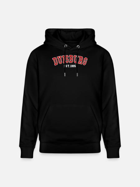 Duisburg Est. 1995 - Stanley/Stella CRUISER Unisex Organic Hoodie - black