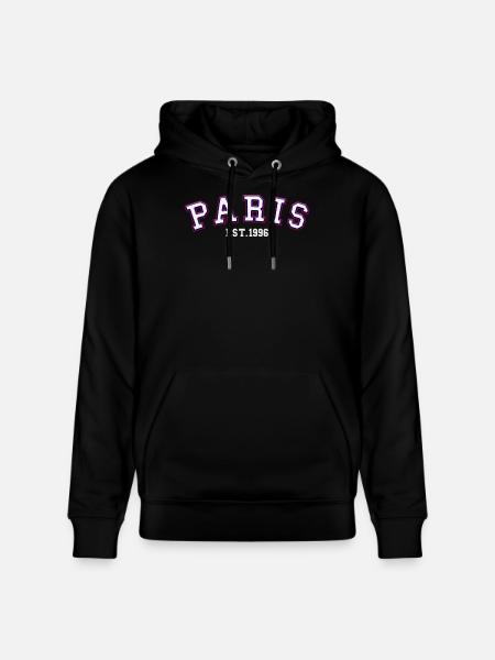 Paris Est. 1996 - Stanley/Stella CRUISER Unisex Organic Hoodie - black