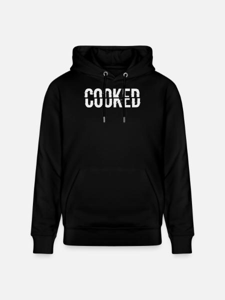 Glitch Lettering Cooked - Stanley/Stella CRUISER Unisex Organic Hoodie - black