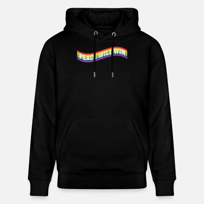 La paix gagnera Drapeau - Sweat à capuche bio CRUISER Stanley/Stella Unisexe - noir