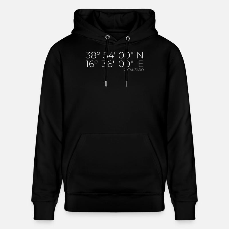 Coordonnées : Catanzaro, Italie - Sweat à capuche bio CRUISER Stanley/Stella Unisexe - noir