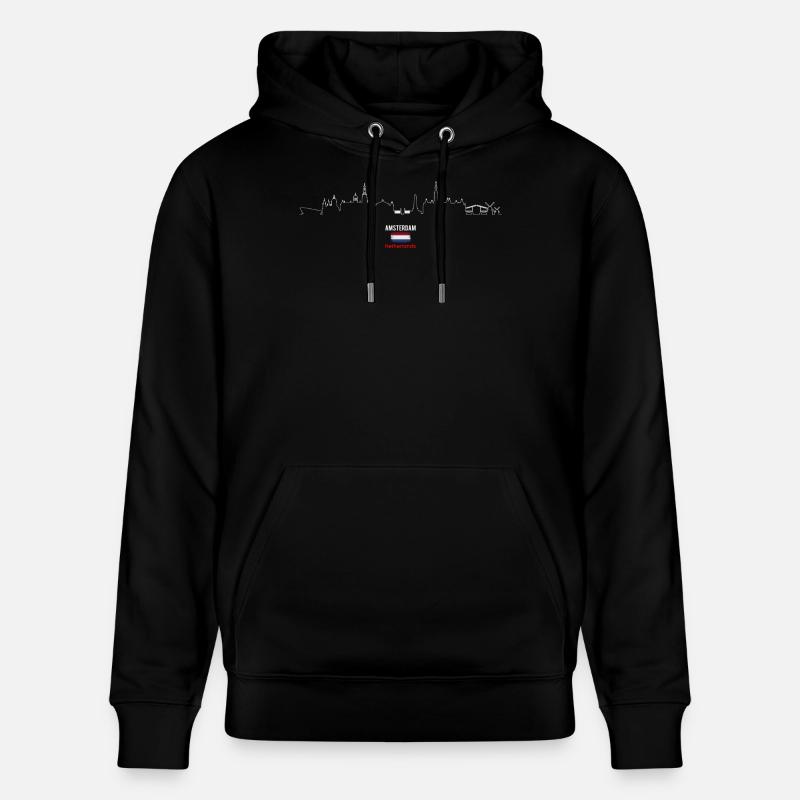 Skyline Amsterdam Heartbeat - Sweat à capuche bio CRUISER Stanley/Stella Unisexe - noir