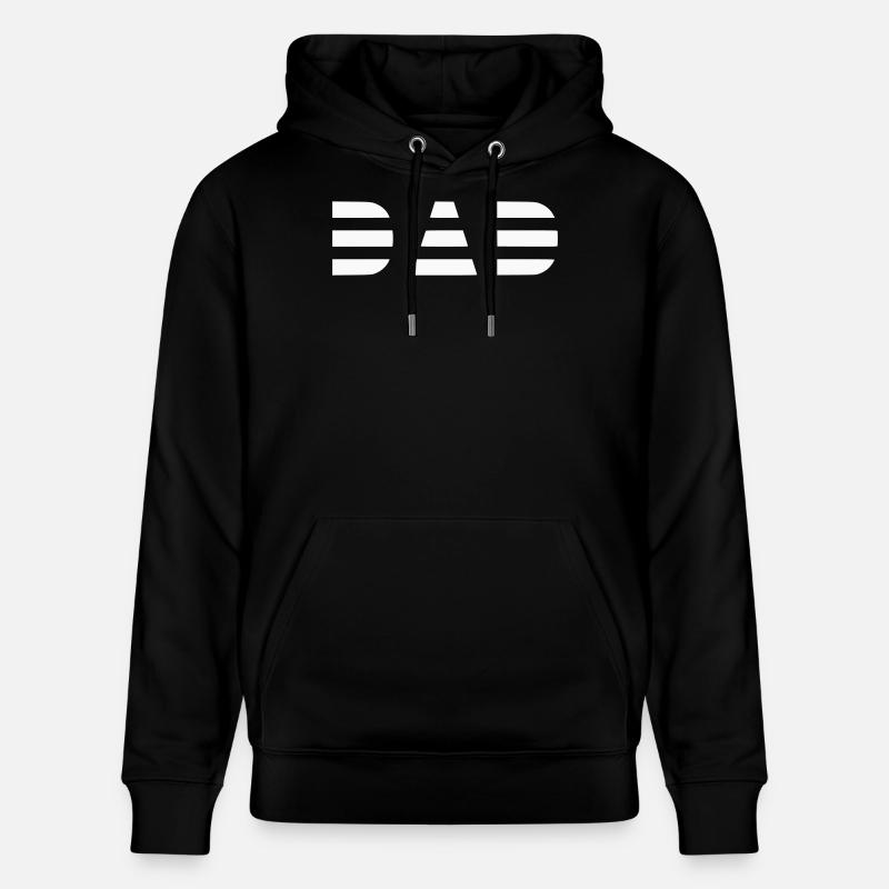 Cooles Dad Logo gestreift - Stanley/Stella Unisex Bio-Hoodie CRUISER  - Schwarz