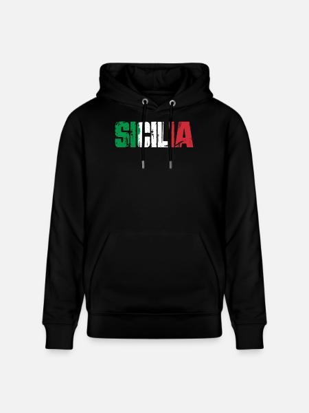 Sicile, Italie, île de Sicile - Sweat à capuche bio CRUISER Stanley/Stella Unisexe - noir