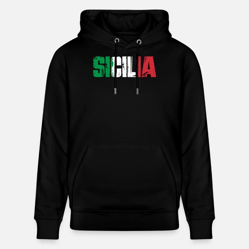 Sicile, Italie, île de Sicile - Sweat à capuche bio CRUISER Stanley/Stella Unisexe - noir