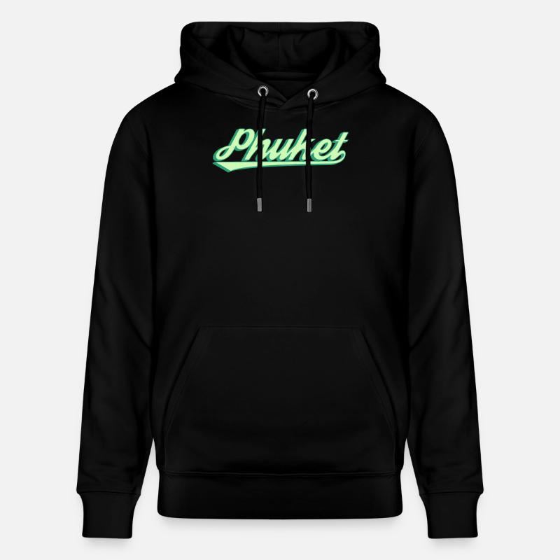 Écriture côtière rétro de Phuket - Sweat à capuche bio CRUISER Stanley/Stella Unisexe - noir