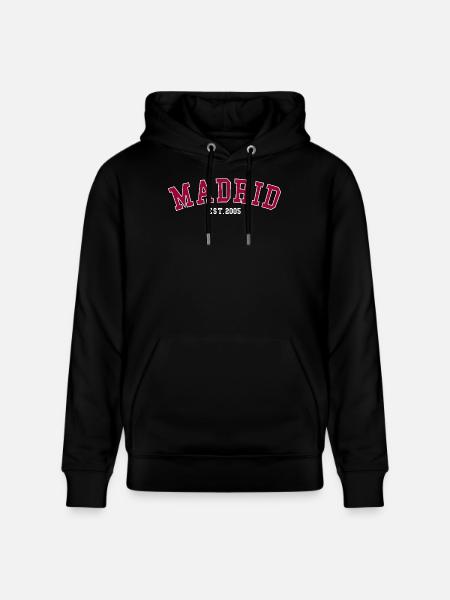 Madrid_Est_2005 - Stanley/Stella CRUISER Unisex Organic Hoodie - black