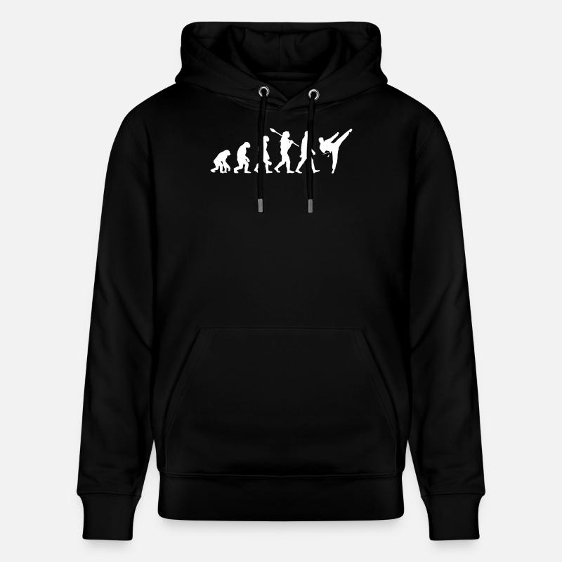 Évolution, Combat, Judo, Karate, MMA, Taekwondo - Sweat à capuche bio CRUISER Stanley/Stella Unisexe - noir