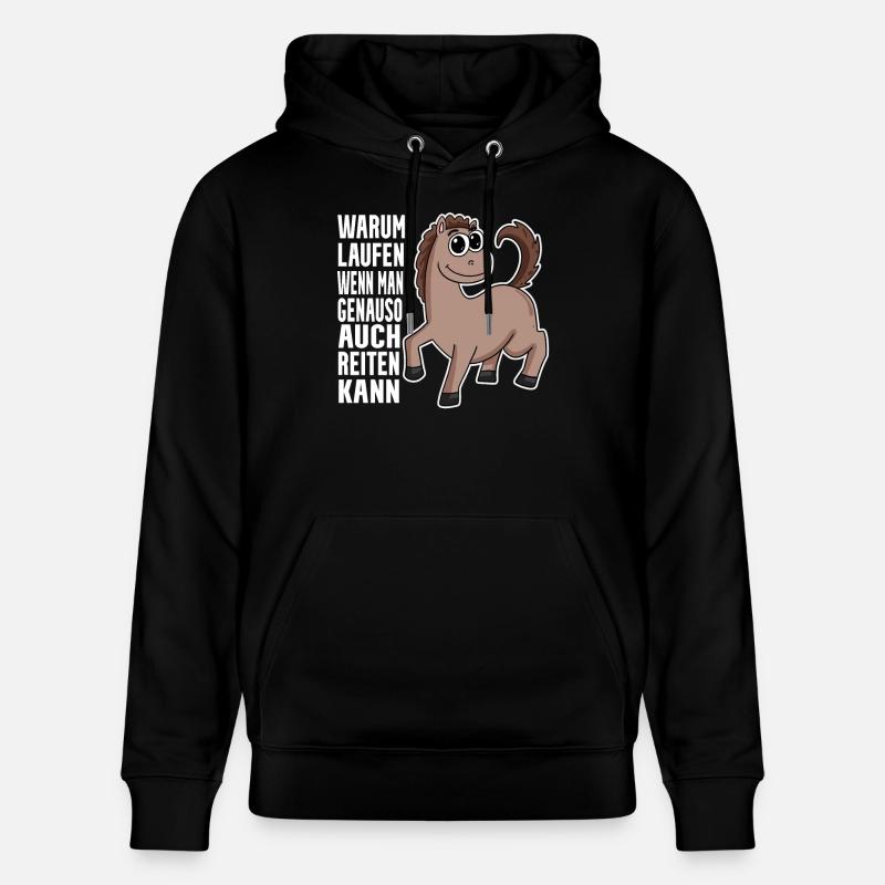 Pferd Pferde Hauspferd - Stanley/Stella Unisex Bio-Hoodie CRUISER - Schwarz