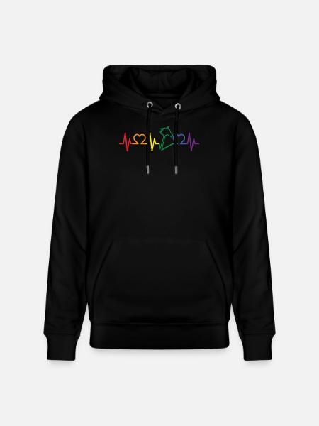 Hobby Horse Heartbeat - Stanley/Stella Unisex Bio-Hoodie CRUISER - Schwarz