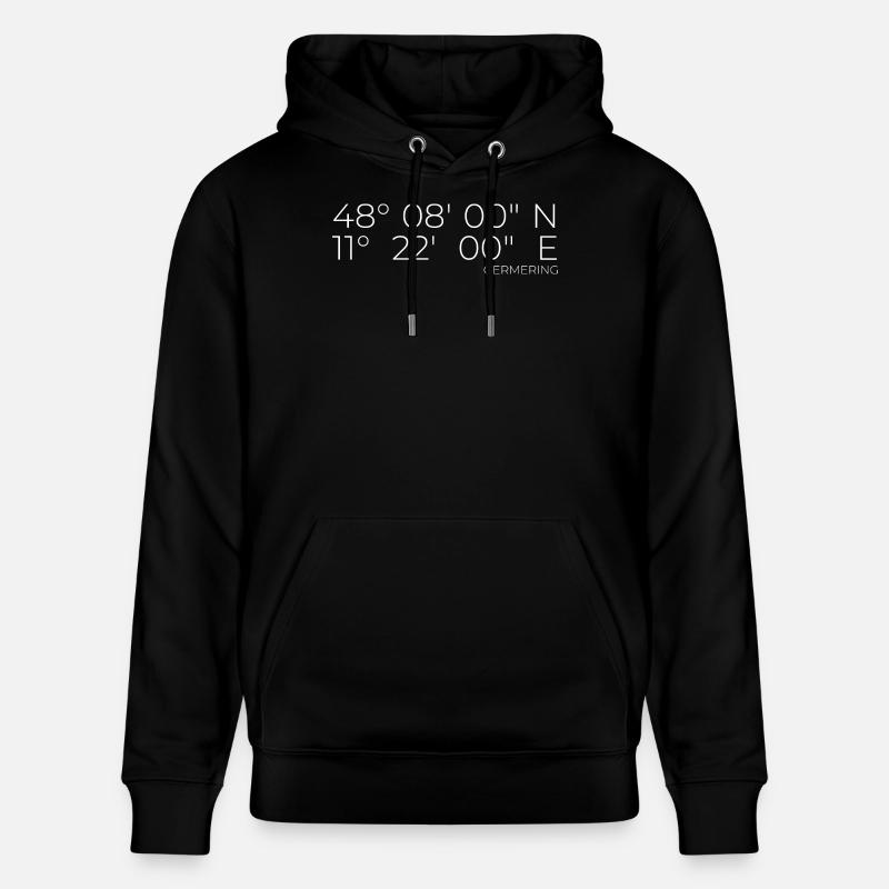 Coordonnées Germering, Bavière - Sweat à capuche bio CRUISER Stanley/Stella Unisexe - noir