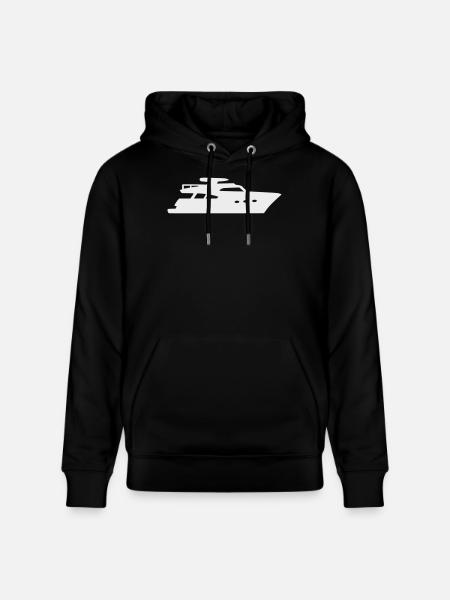 Yacht Silhouette Motorboot - Stanley/Stella Unisex Bio-Hoodie CRUISER - Schwarz