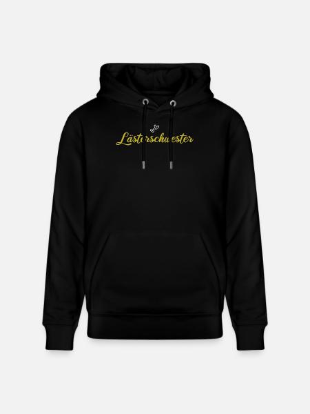 Lästerschwester mit Herz - Stanley/Stella Unisex Bio-Hoodie CRUISER  - Schwarz