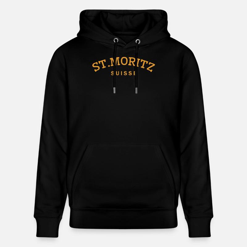 St. Moritz - Suisse - Schweiz - Swiss - Stanley/Stella Unisex Bio-Hoodie CRUISER - Schwarz