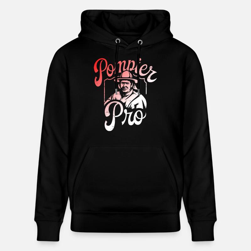 Pompier Pro - Sweat à capuche bio CRUISER Stanley/Stella Unisexe - noir