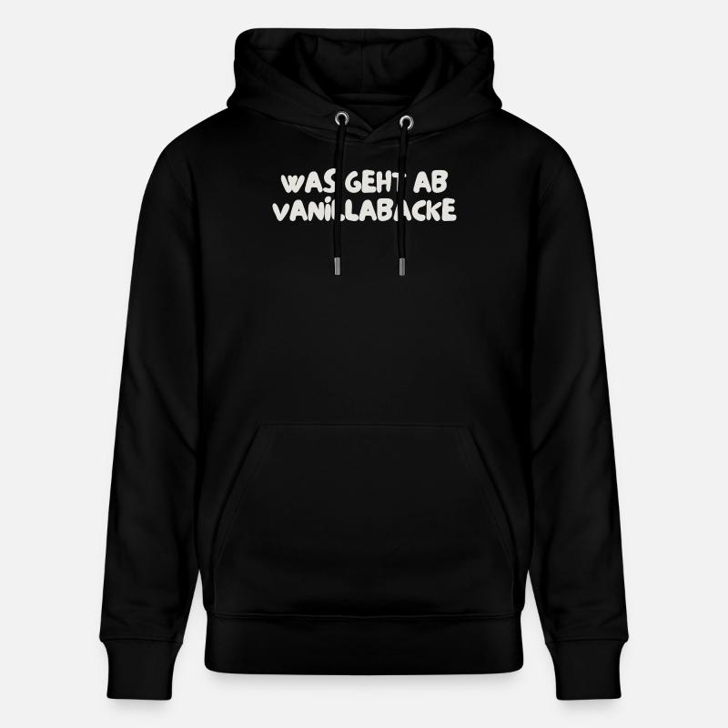 was geht ab vanillabacke - Stanley/Stella Unisex Bio-Hoodie CRUISER  - Schwarz