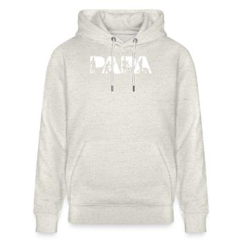 Construction Laborer Papa Proud Builder Dad - Stanley/Stella CRUISER Unisex Organic Hoodie - heather oatmeal - Front - Alina (178cm) & Michal (187cm)