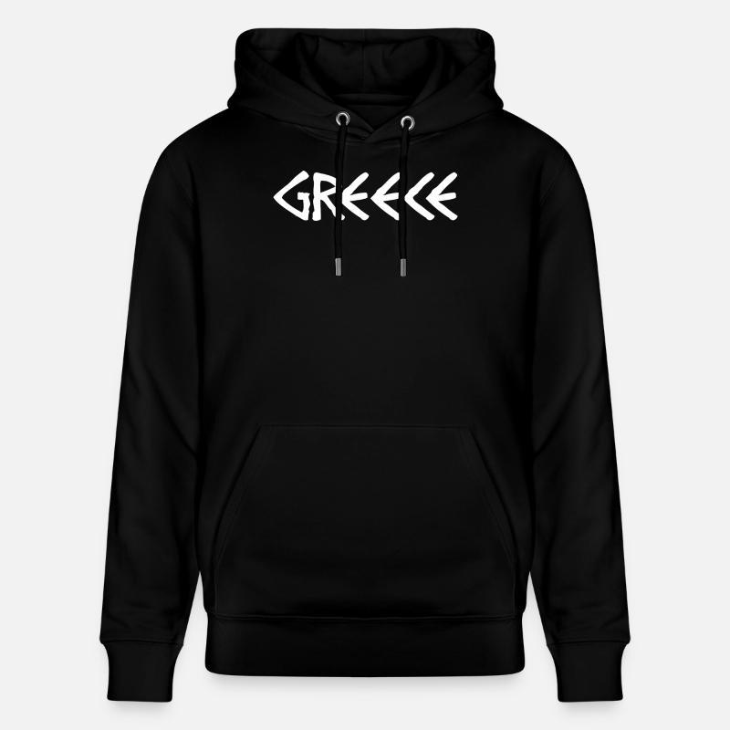 Glyphes grecs avec motif de flèche - Sweat à capuche bio CRUISER Stanley/Stella Unisexe - noir