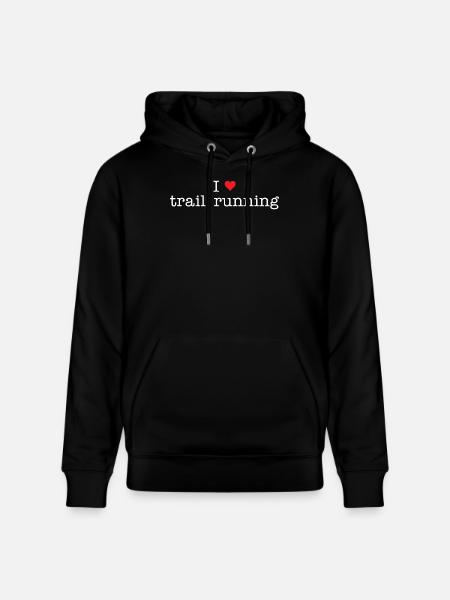I Love Trail Running - Stanley/Stella CRUISER Unisex Organic Hoodie - black