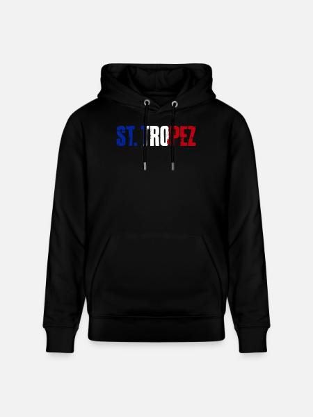 St. Tropez France Saint Tropez - Stanley/Stella CRUISER Unisex Organic Hoodie - black