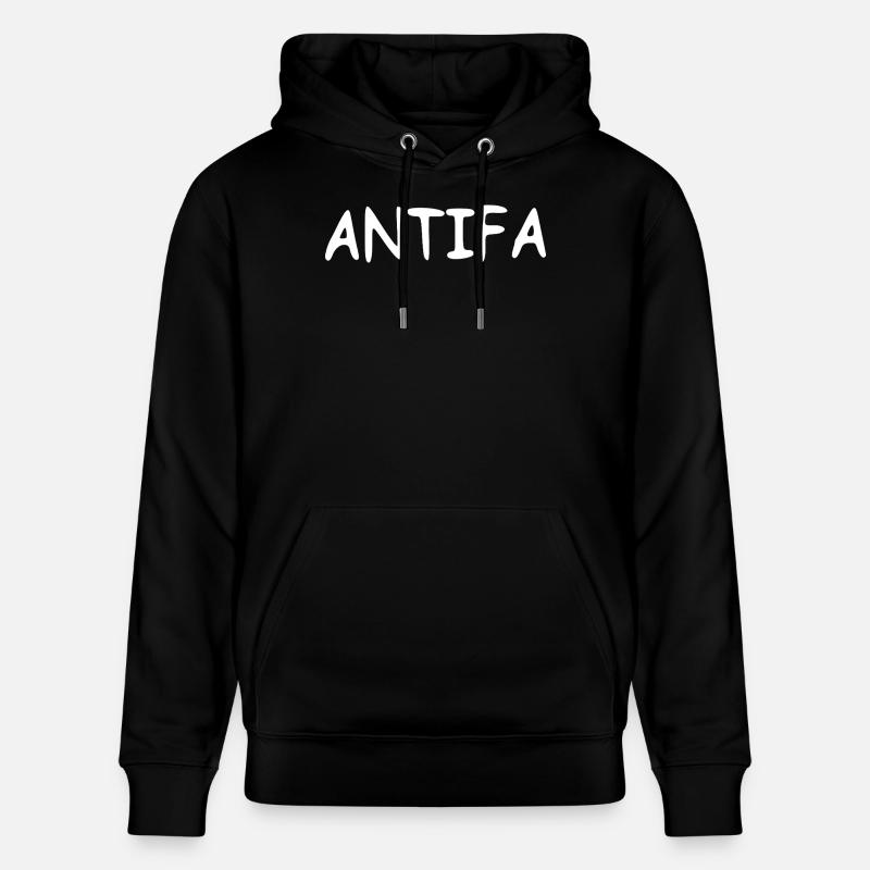 Antifa - blanc - Sweat à capuche bio CRUISER Stanley/Stella Unisexe - noir