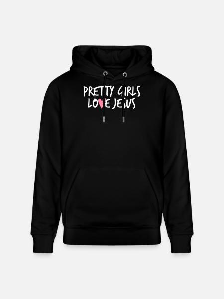 Schöne Mädchen lieben Jesus - Stanley/Stella Unisex Bio-Hoodie CRUISER - Schwarz