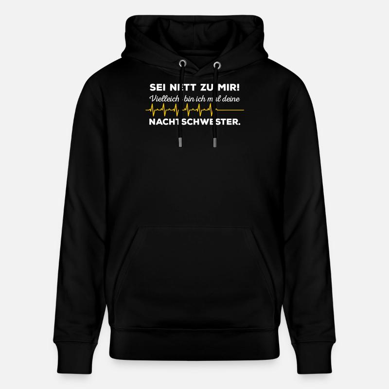 Nachtschwester Krankenschwester Notaufnahme - Stanley/Stella Unisex Bio-Hoodie CRUISER  - Schwarz