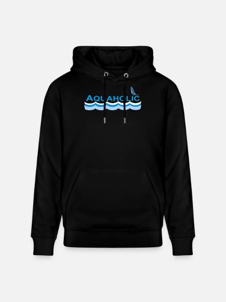 AQUAHOLIC - Stanley/Stella CRUISER Unisex Organic Hoodie - black