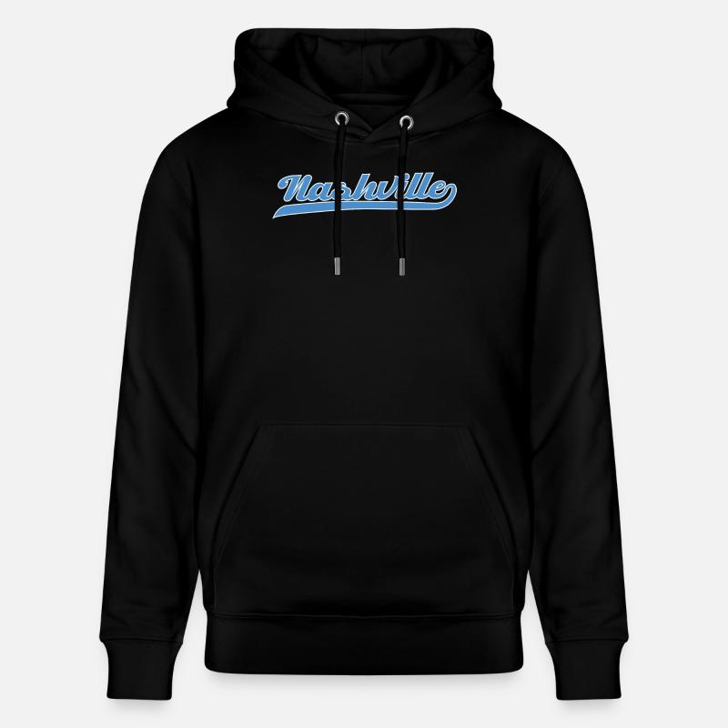 Nashville Script mit Schwunglinie - Stanley/Stella Unisex Bio-Hoodie CRUISER  - Schwarz