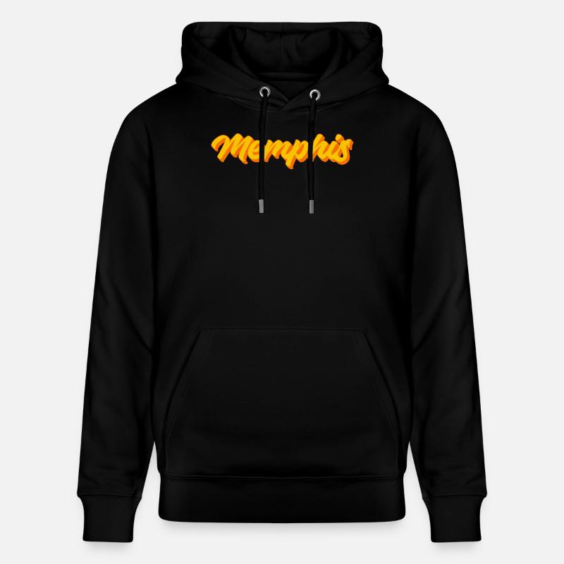 Memphis Retro Script Sunset - Stanley/Stella Unisex Bio-Hoodie CRUISER  - Schwarz
