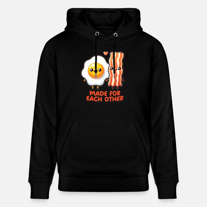 Egg and bacon - Stanley/Stella CRUISER Unisex Organic Hoodie - black