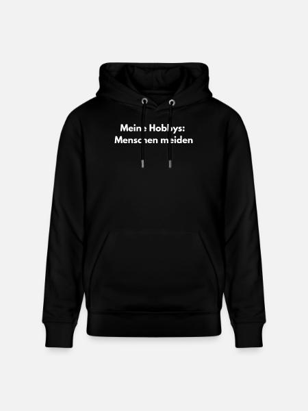 Menschen meiden – Sarkastischer Spruch - Stanley/Stella Unisex Bio-Hoodie CRUISER - Schwarz