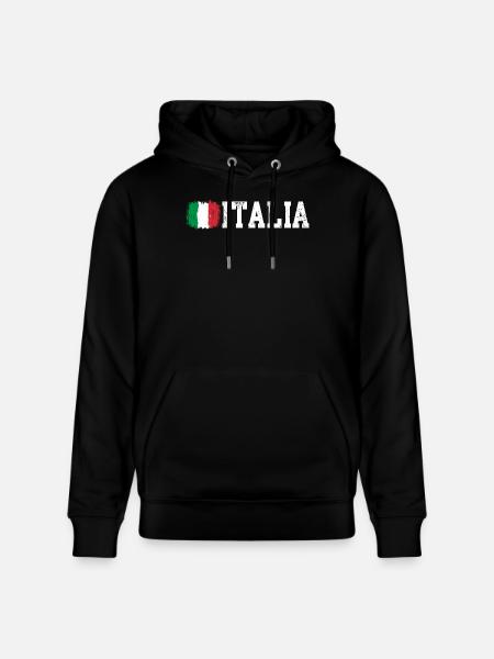 Drapeau de l’Italie - Sweat à capuche bio CRUISER Stanley/Stella Unisexe - noir