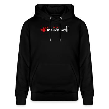 individuell - Stanley/Stella Unisex Bio-Hoodie CRUISER  - Schwarz - Vorne - Alina (178cm) & Michal (187cm)
