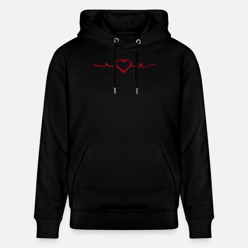 Cadeau rouge de la Saint-Valentin - Sweat à capuche bio CRUISER Stanley/Stella Unisexe - noir