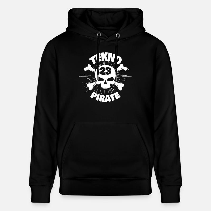 Tekno Pirate 23 - Stanley/Stella Unisex Bio-Hoodie CRUISER - Schwarz