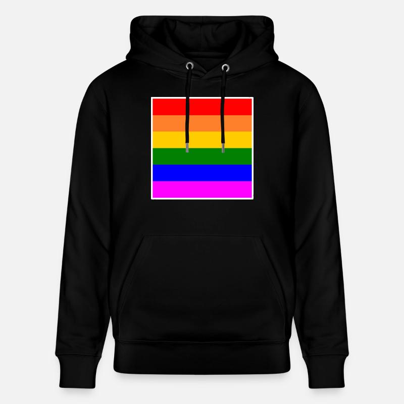 Drapeau arc-en-ciel LGBT - Sweat à capuche bio CRUISER Stanley/Stella Unisexe - noir