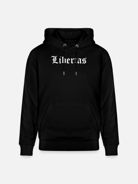 Libertas Latin typography design - Stanley/Stella CRUISER Unisex Organic Hoodie - black