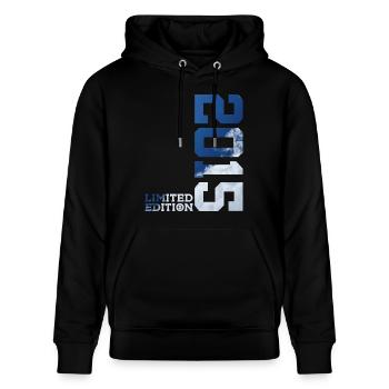 LIMITED EDITION 2015 11. GEBURTSTAG - Stanley/Stella Unisex Bio-Hoodie CRUISER  - Schwarz - Vorne - Alina (178cm) & Michal (187cm)
