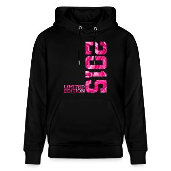 11. GEBURTSTAG PINK LIMITED EDITION 2015 - Stanley/Stella Unisex Bio-Hoodie CRUISER  - Schwarz - Vorne - Alina (178cm) & Michal (187cm)