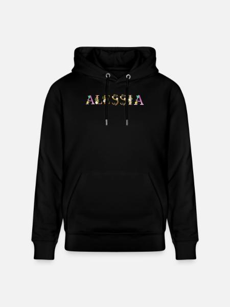 Nome ALESSIA decorato con fiori - Felpa con cappuccio ecologica unisex CRUISER di Stanley/Stella - nero