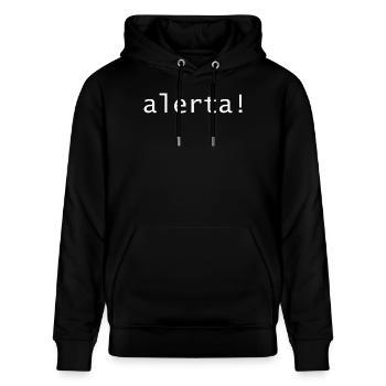 Alerta! - Stanley/Stella Unisex Bio-Hoodie CRUISER  - Schwarz - Vorne - Alina (178cm) & Michal (187cm)