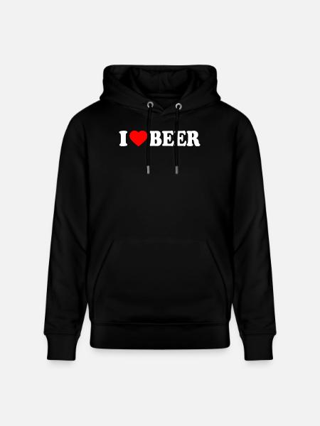 I love beer - Stanley/Stella CRUISER Unisex Organic Hoodie - black