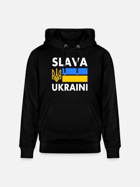 Slava ukraini - Stanley/Stella CRUISER Unisex Organic Hoodie - black