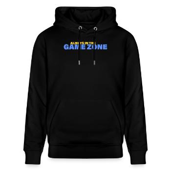 GAME ZONE - Stanley/Stella Unisex Bio-Hoodie CRUISER  - Schwarz - Vorne - Alina (178cm) & Michal (187cm)